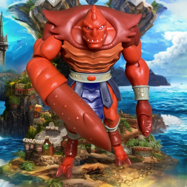 Fantasy Action Figures démonstration des 16 points d'articulation de Clawful'en position de combat.