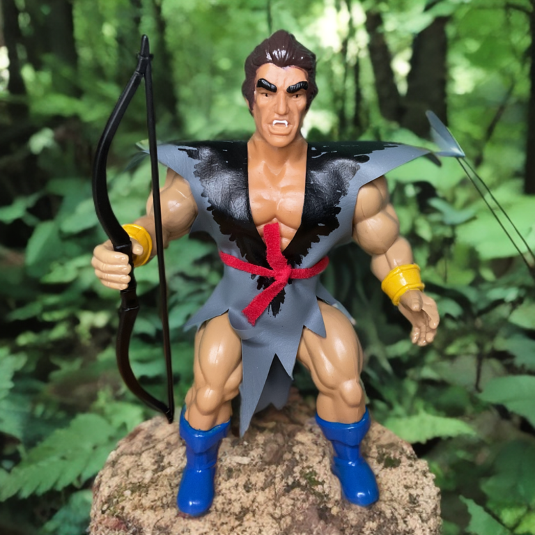 The rare brown-haired Mikola Rostov variant figure, showing a solid brown paint application on the head sculpt without the white streak.