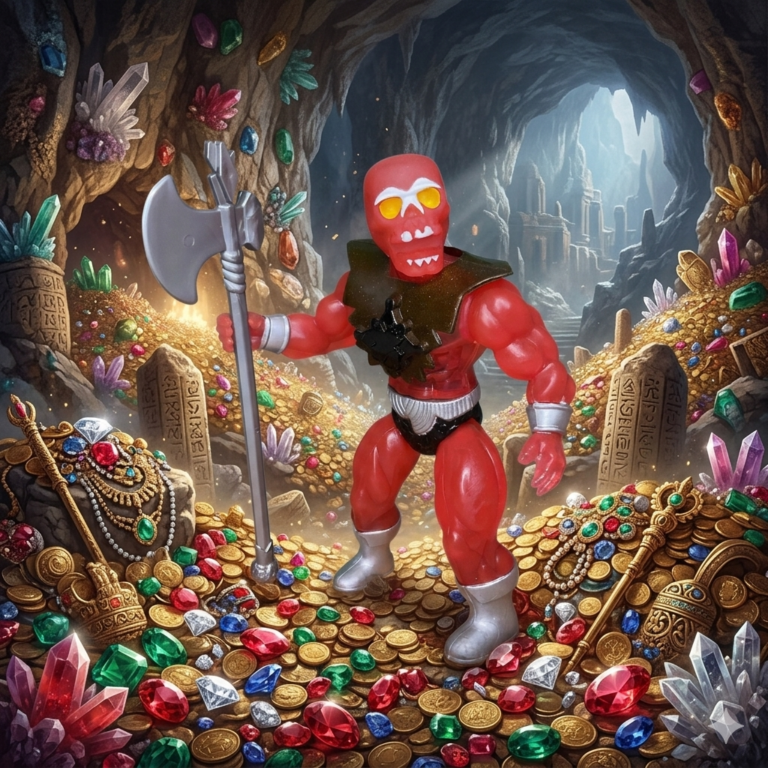 La figurine du voleur de bijoux se tient dans un décor de coffre-fort ombragé, soulignant son rôle de maître de l'invisible.