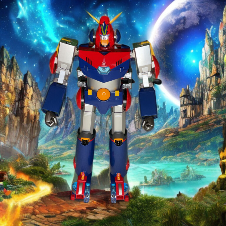 Bandai DX Combattler V representing the golden age of super robot anime.