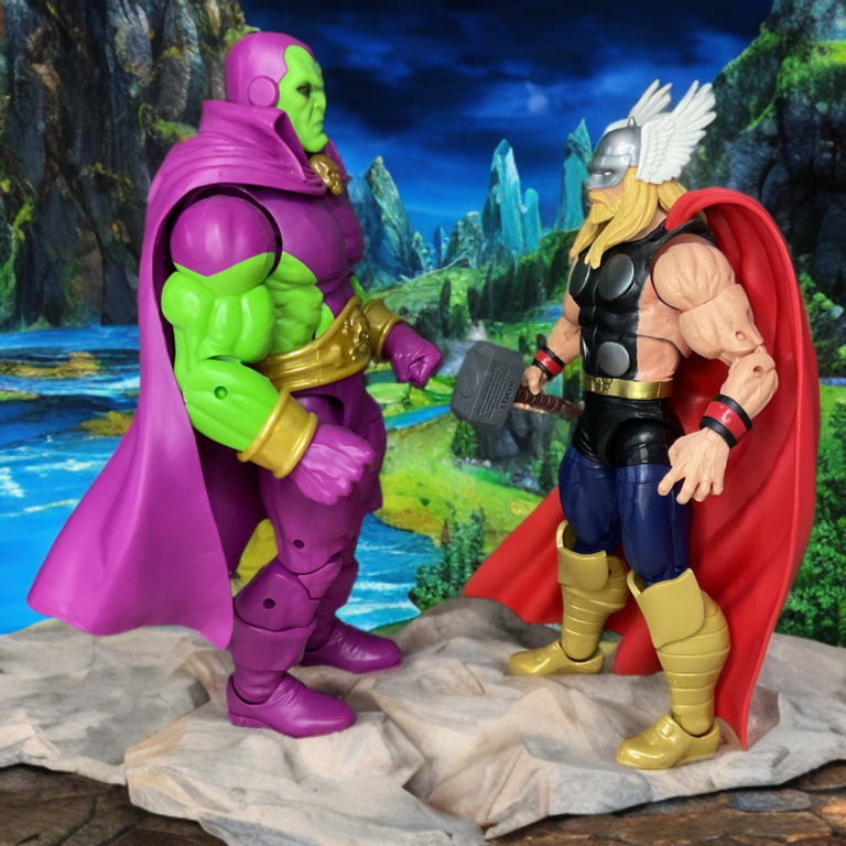 Thor tot to toe with Drax the Destroyer in God vs Monster.
