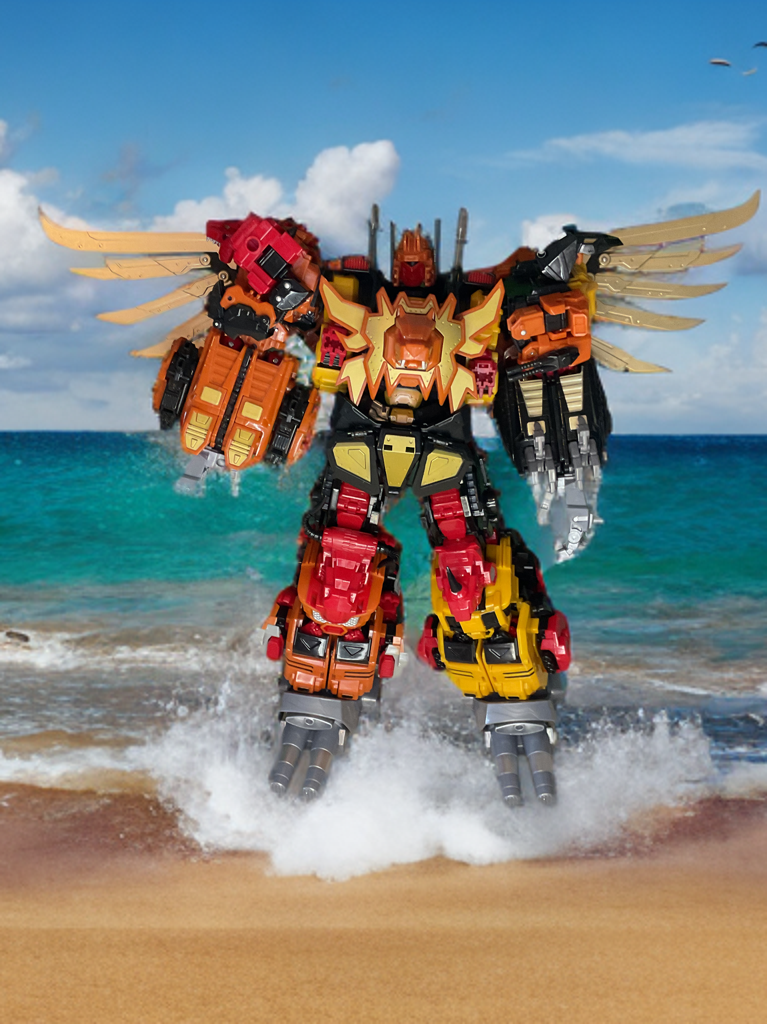 Full combined Jinbao Oversized Predaking at 45cm height, showcasing broad shoulders and powerful stance.