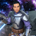 Star Wars Black Series 2026 Jango Fett with updated Temuera Morrison face sculpt, full blue Mandalorian armor, and jetpack on Fantasy Action Figures review.
