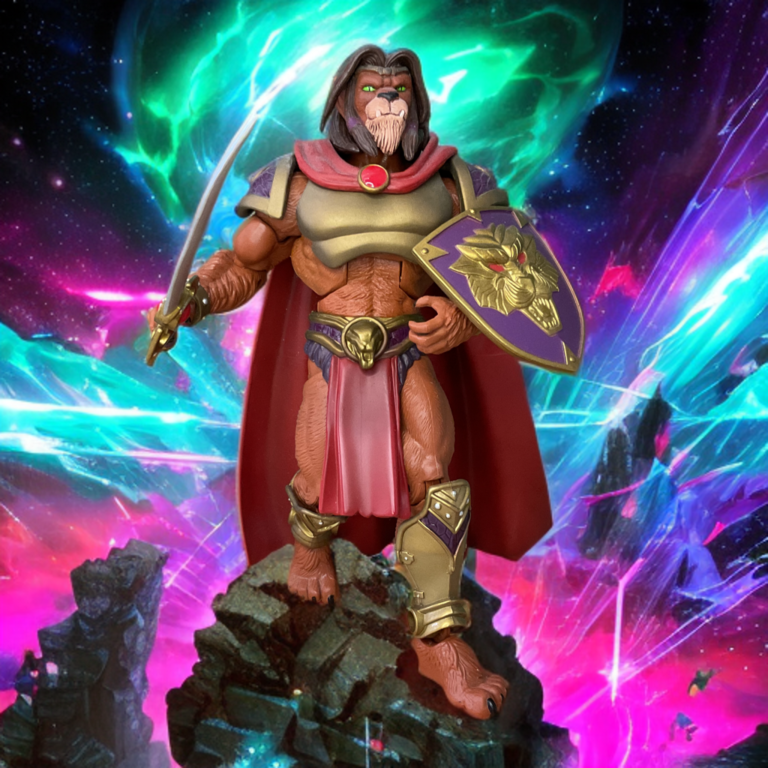 Die Fantasy Action Figures zeigen Häuptling Carnivus mit seinem charakteristischen Schwert in Kampfhaltung.