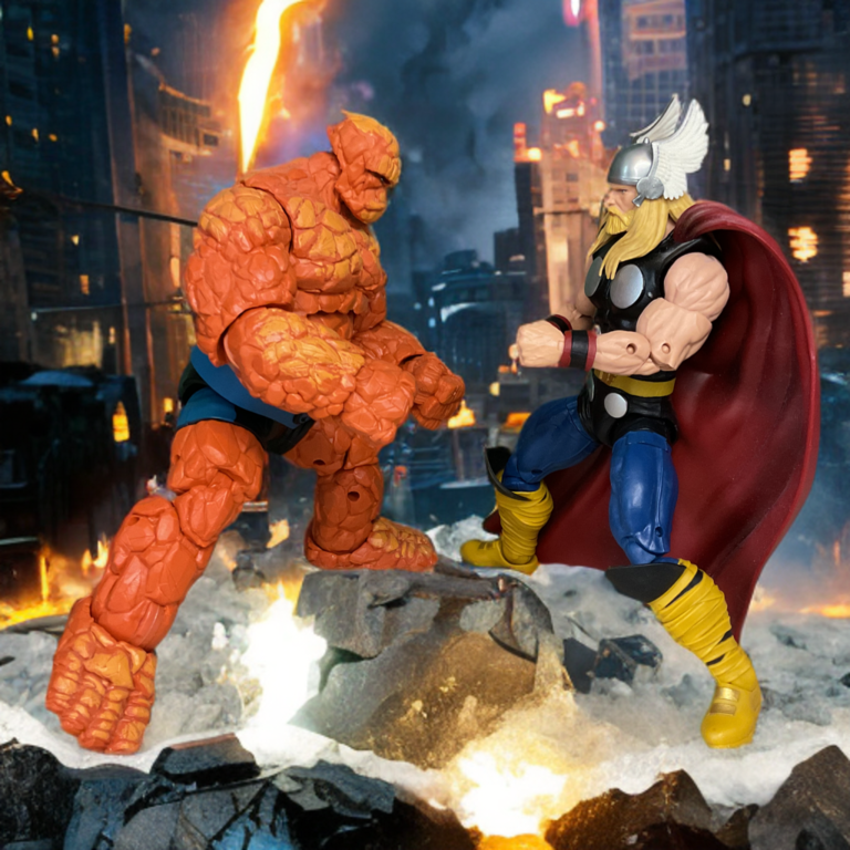 Thor action figure or comic tribute still in original packaging – God vs Monster violent Thor battles on Fantasy Action Figures.