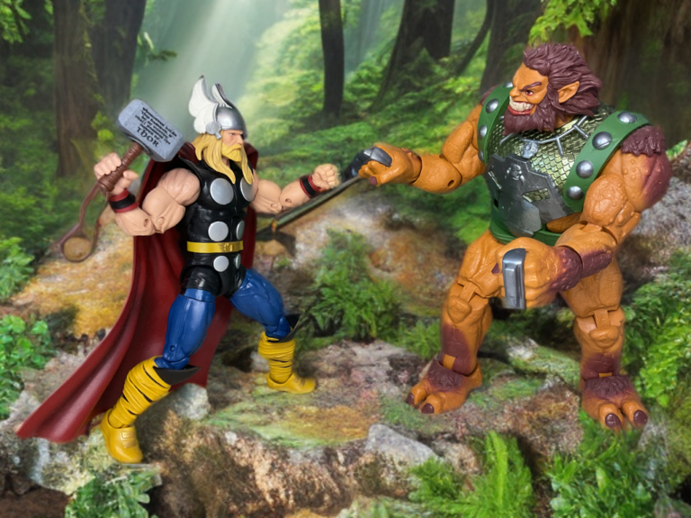 Thor vs Ulik Rock Troll violent forest brawl.