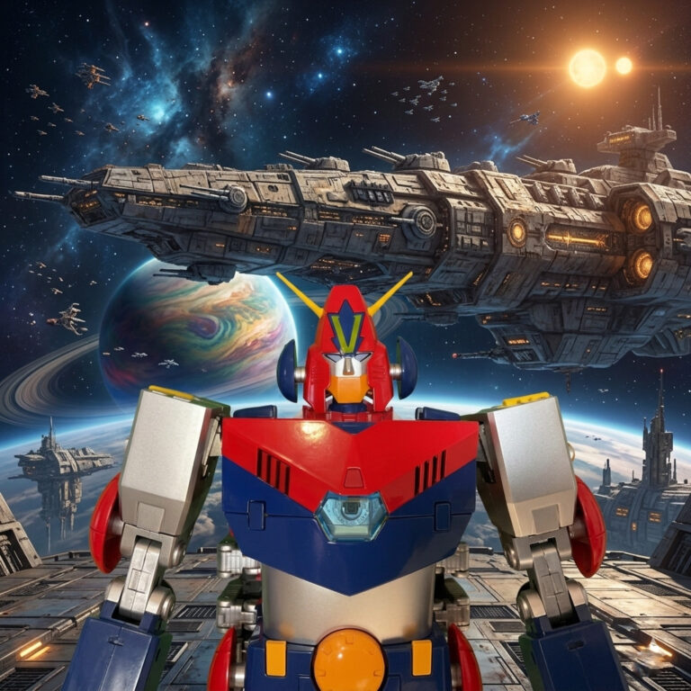 Bandai DX Soul of Chogokin Combattler V 14-inch fully combined hero shot.