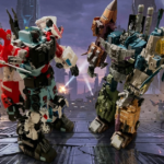 Defensor and Bruticus squaring off on Cybertron.