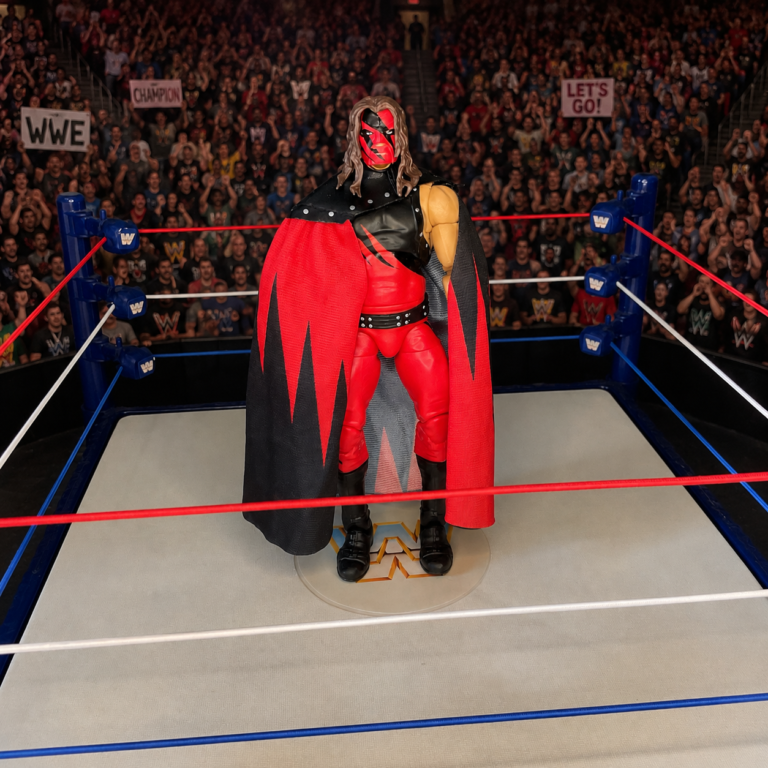 Kane action figure as the unmasked monster during the Attitude Era.