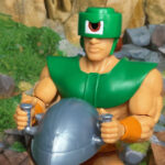 MOTU Origins Cartoon Collection Tri-Klops action figure posed dynamically with rotating visor, part of the ultimate Filmation review on Fantasy Action Figures.