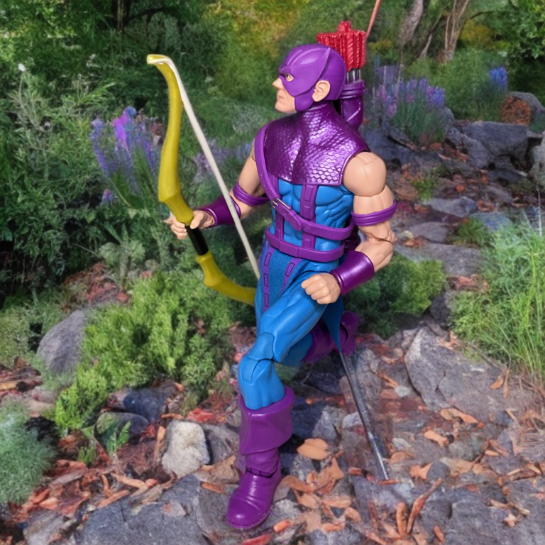 Hawkeye action figure aiming bow - Marvel's master marksman from Fantasy Action Figures