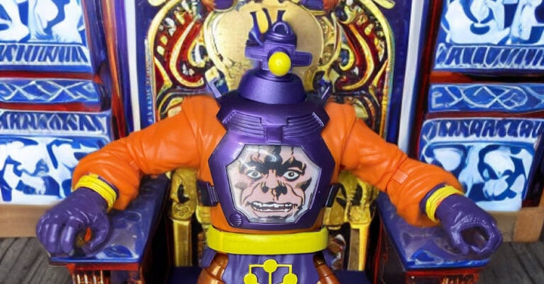 Arnim Zola action figure showcasing his terrifying robotic form and ESP Box face screen, the ultimate Bio-Fanatic of Marvel Comics.