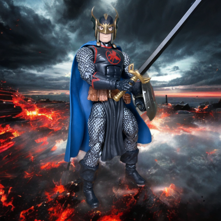 Black Knight Dane Whitman action figure holding Ebony Blade.