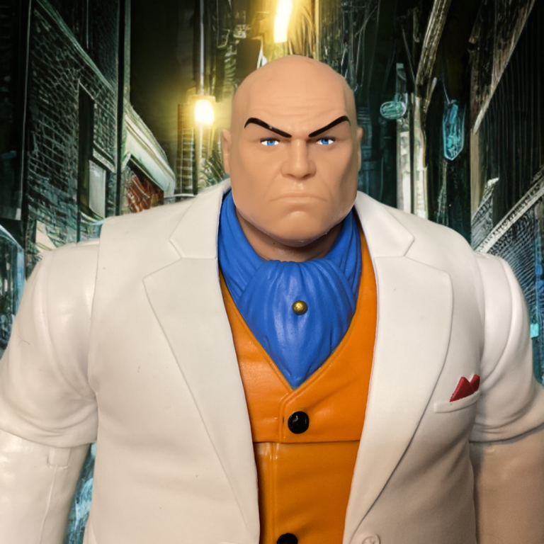 Kingpin Wilson Fisk action figure in business crime lord attire