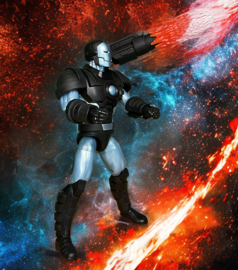 War Machine action figure in missile deployment combat pose.