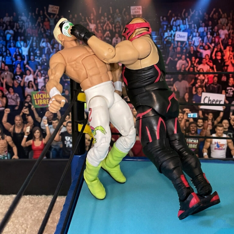 Big Van Vader action figure battling Sting in WCW before his WWF arrival.