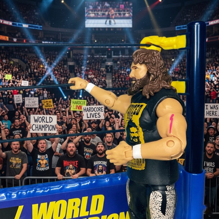 Cactus Jack Manson action figure making his pay-per-view debut against Norman the Lunatic at NWA/WCW WrestleWar 1990.