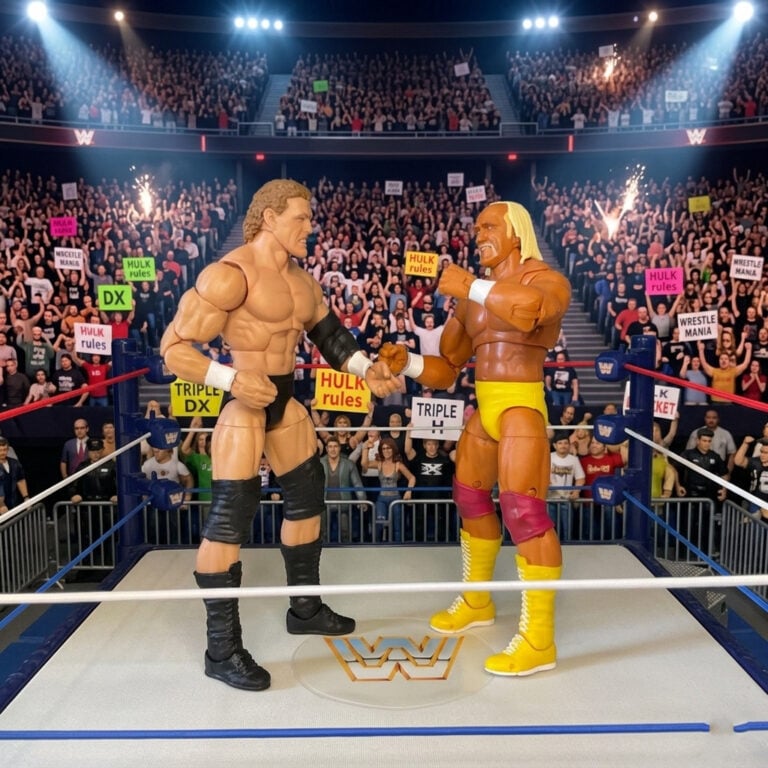 Fantasy Action Figures diorama of Sid Vicious vs Hulk Hogan.