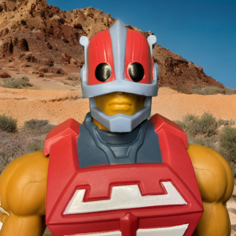 Head sculpt of MOTU Origins Zodac 200x featuring streamlined helmet and determined face.