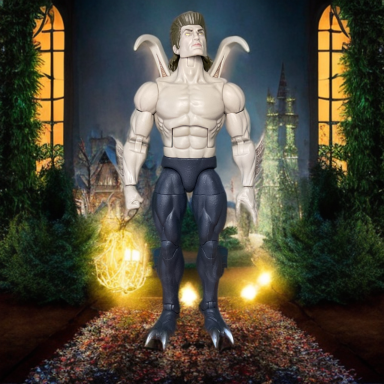 Ultimate Slayer Alistair Smythe action figure in towering cybernetic form.