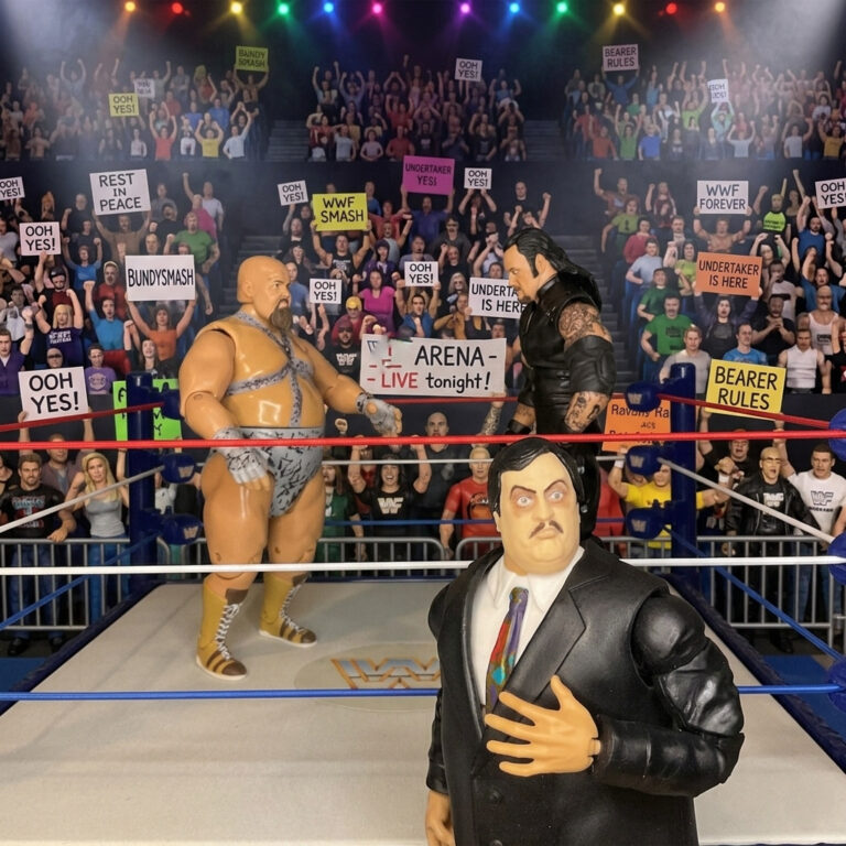 Fantasy Action Figures recreation of Bastion Booger vs The Undertaker.