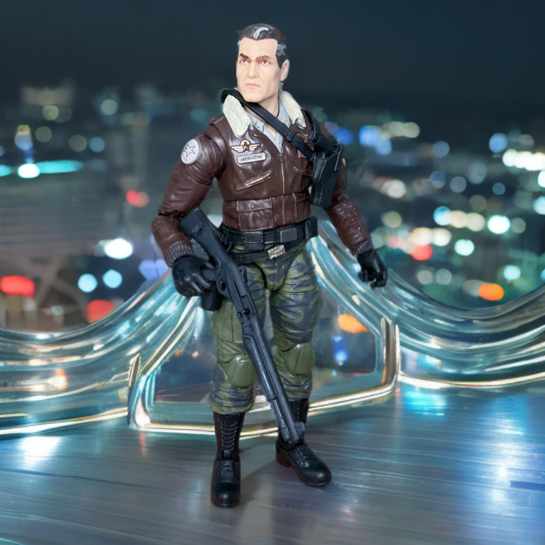 Modern-era action figure recreation of the classic 1986 brunette General Hawk character design.