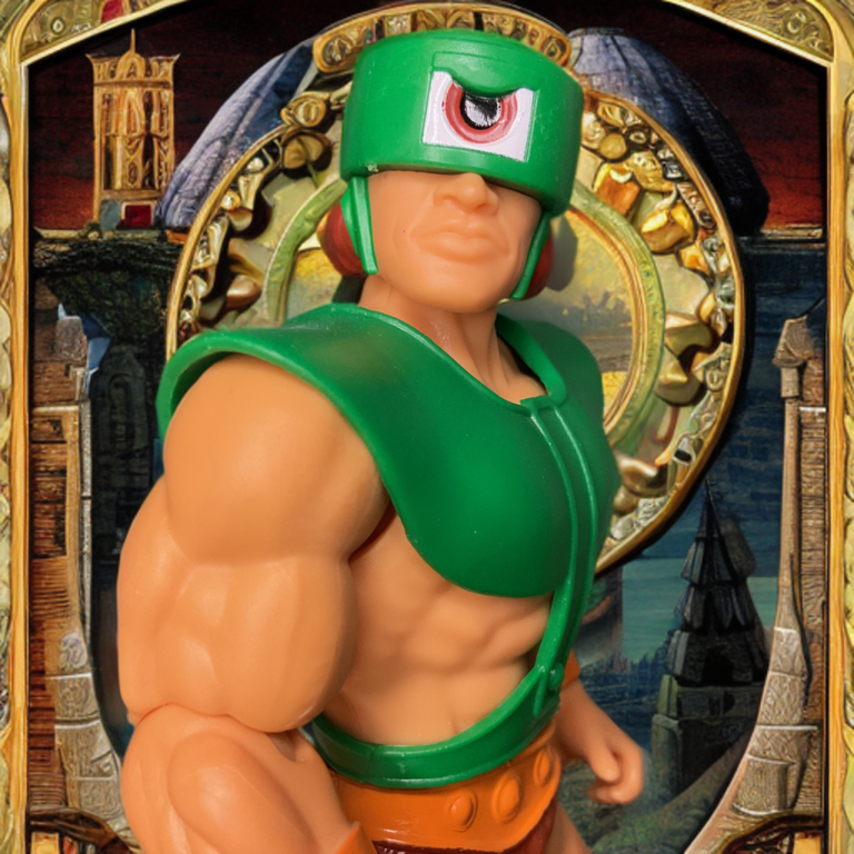 Front view of MOTU Origins Cartoon Collection Tri-Klops action figure on Fantasy Action Figures.