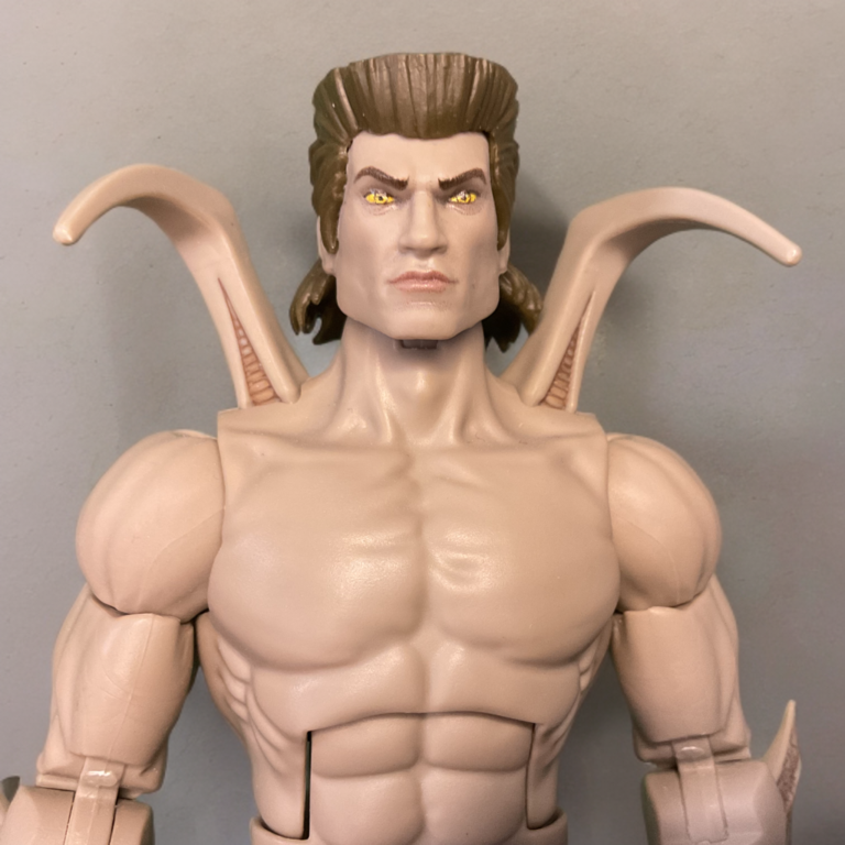 Close-up of energy tendrils on Alistair Smythe Ultimate Slayer action figure.
