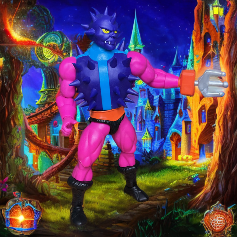 Spikor action figure with trident arm – MOTU Origins Cartoon Collection.