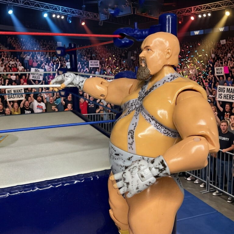 Bastion Booger action figure making his gross entrance at the arena.