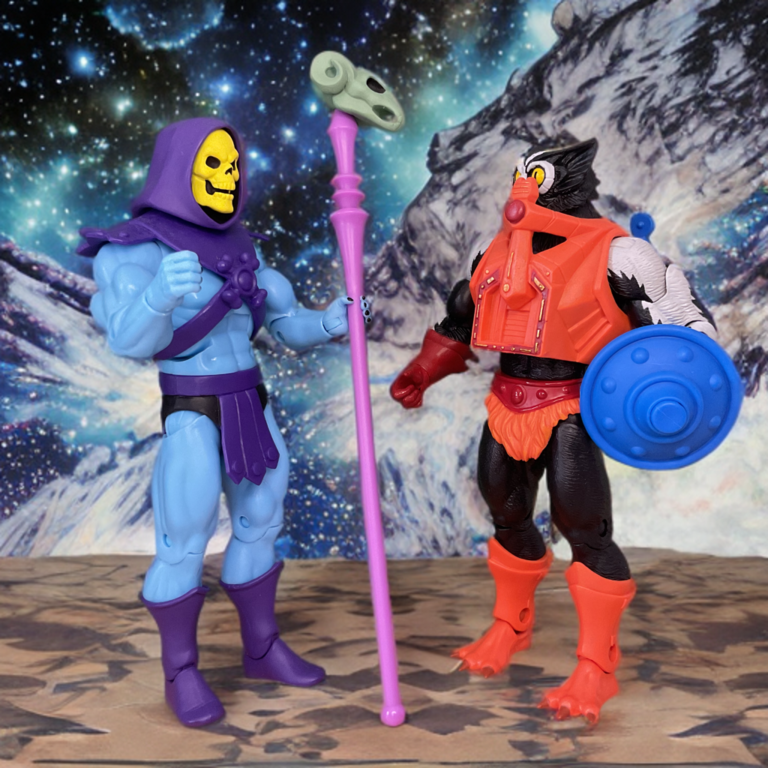 Skeletor lässt sich mit seinem stinkenden Gefolgsmann ein.