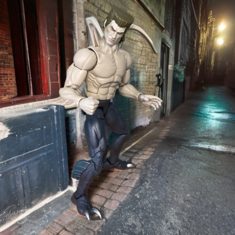 Alistair Smythe action figure in a vengeful stance from the 1994 animated series.