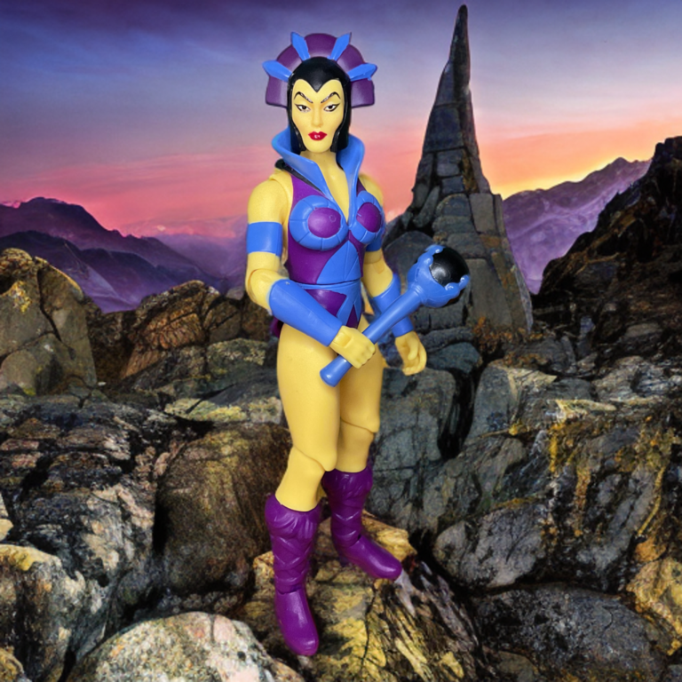 Evil-Lyn MOTU Origins Cartoon Collection figurine d'action corps entier.