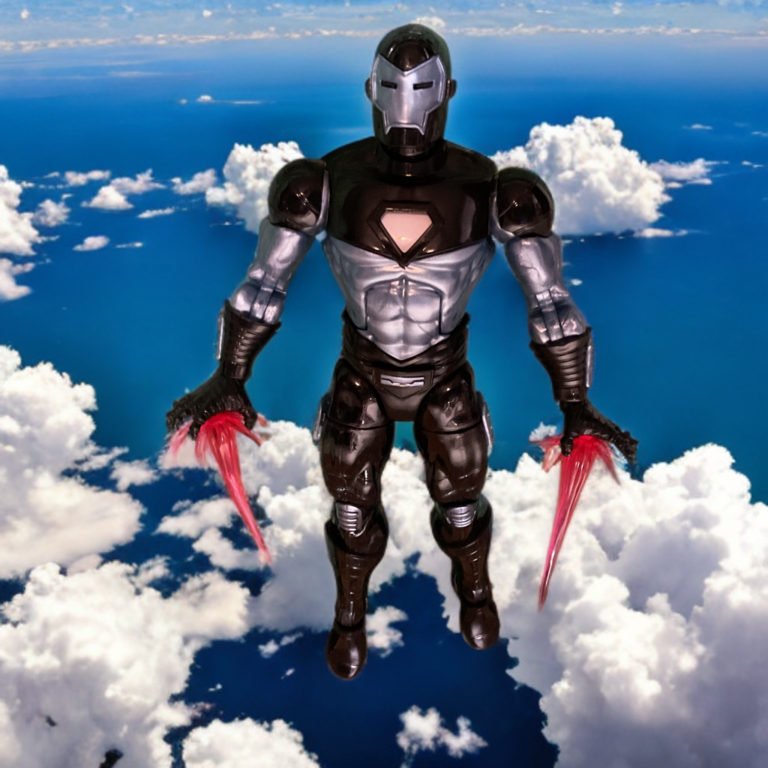 War Machine James Rhodes action figure in full classic armor pose.
