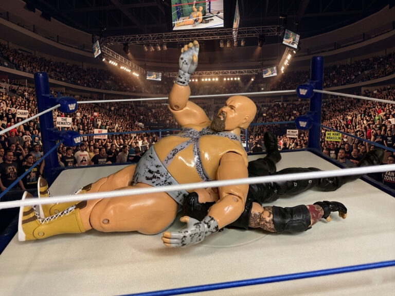 Bastion Booger action figure delivering a sit-down splash.