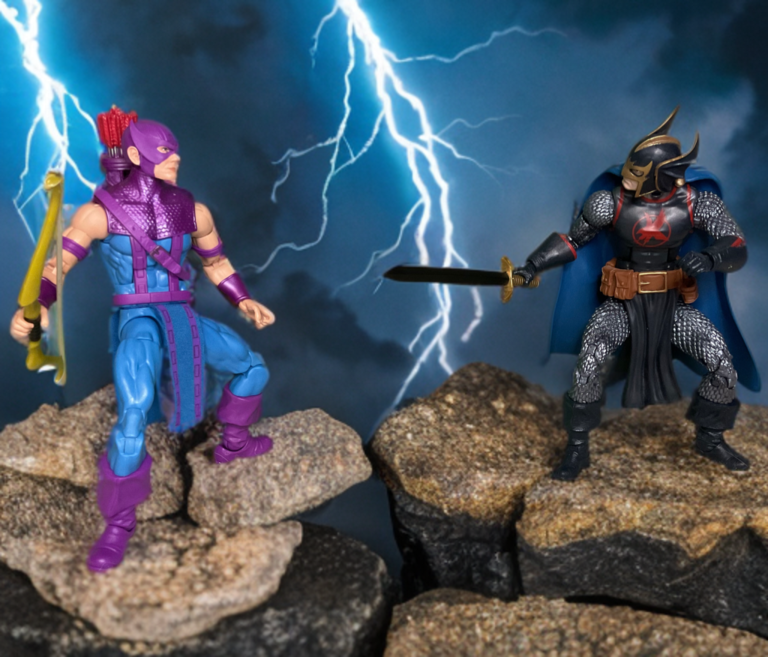 Black Knight action figure swinging cursed Ebony Blade.