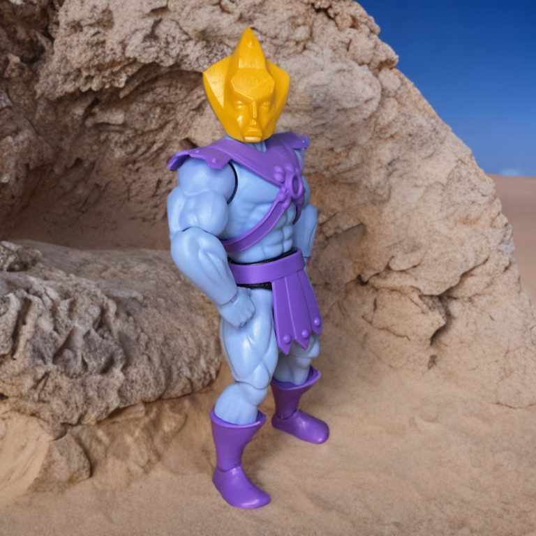 Full body front view of the Masters of the Universe Origins Cartoon Collection Skeletor figure.