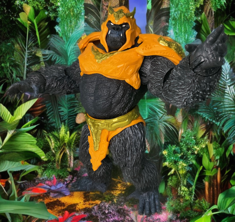 McFarlane Gorilla Grodd action figure in powerful strength pose demonstrating superhuman gorilla might.