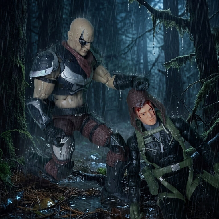 Zartan and Ripcord action figures during the clothes swap on Cobra Island.